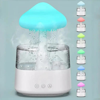 Rain cloud humidifier, mushroom humidifier, cloud humidifier with adjustable LED lights, rain cloud diffuser, remote control Zenbeak